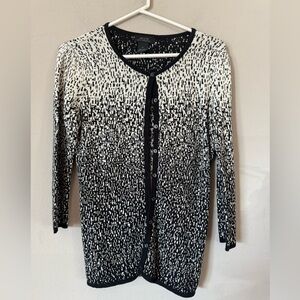 Grace Women's Knit Cardigan Black and White